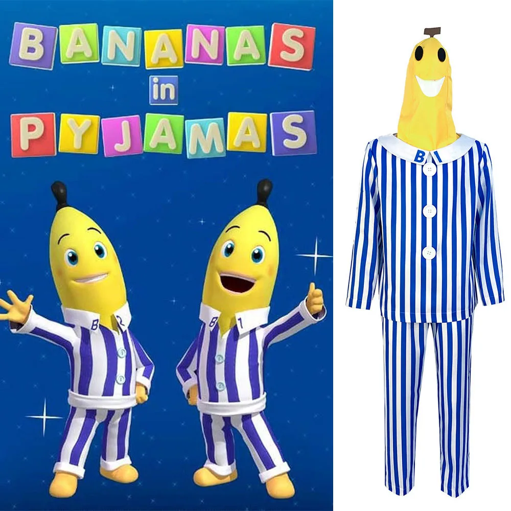 Bananas In Pajamas Adult Costume Blue White Stripe Shirt Pants With Banana Head Men Women Fancy Dress Banana Costume Halloween
Bananas In Pajamas Adult Costume Blue White Stripe Shirt Pants With Banana Head Men Women Fancy Dress Banana Costume Halloween