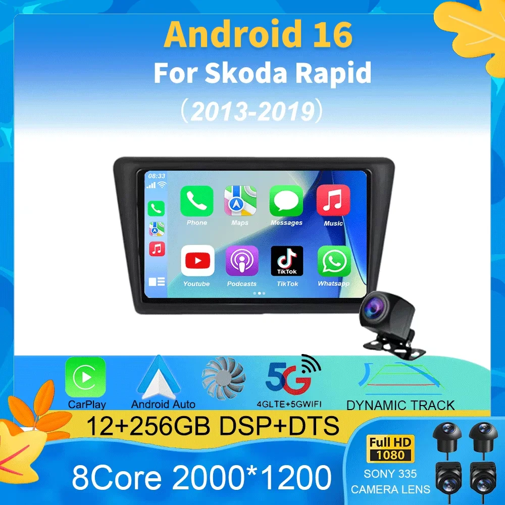 Android 16 Car Radio For Skoda Rapid 2013-2019 Multimedia Video Player Stereo GPS Navigation Wireless Carplay Android Auto WIFI
Android 16 Car Radio For Skoda Rapid 2013-2019 Multimedia Video Player Stereo GPS Navigation Wireless Carplay Android Auto WIFI