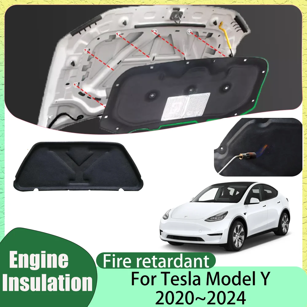 For Tesla Model Y 2020~2024 2021 2022 2023 Car Hood Engine lining Engine Thermal Insulation Cotton Soundproof Mat Accessories
For Tesla Model Y 2020~2024 2021 2022 2023 Car Hood Engine lining Engine Thermal Insulation Cotton Soundproof Mat Accessories