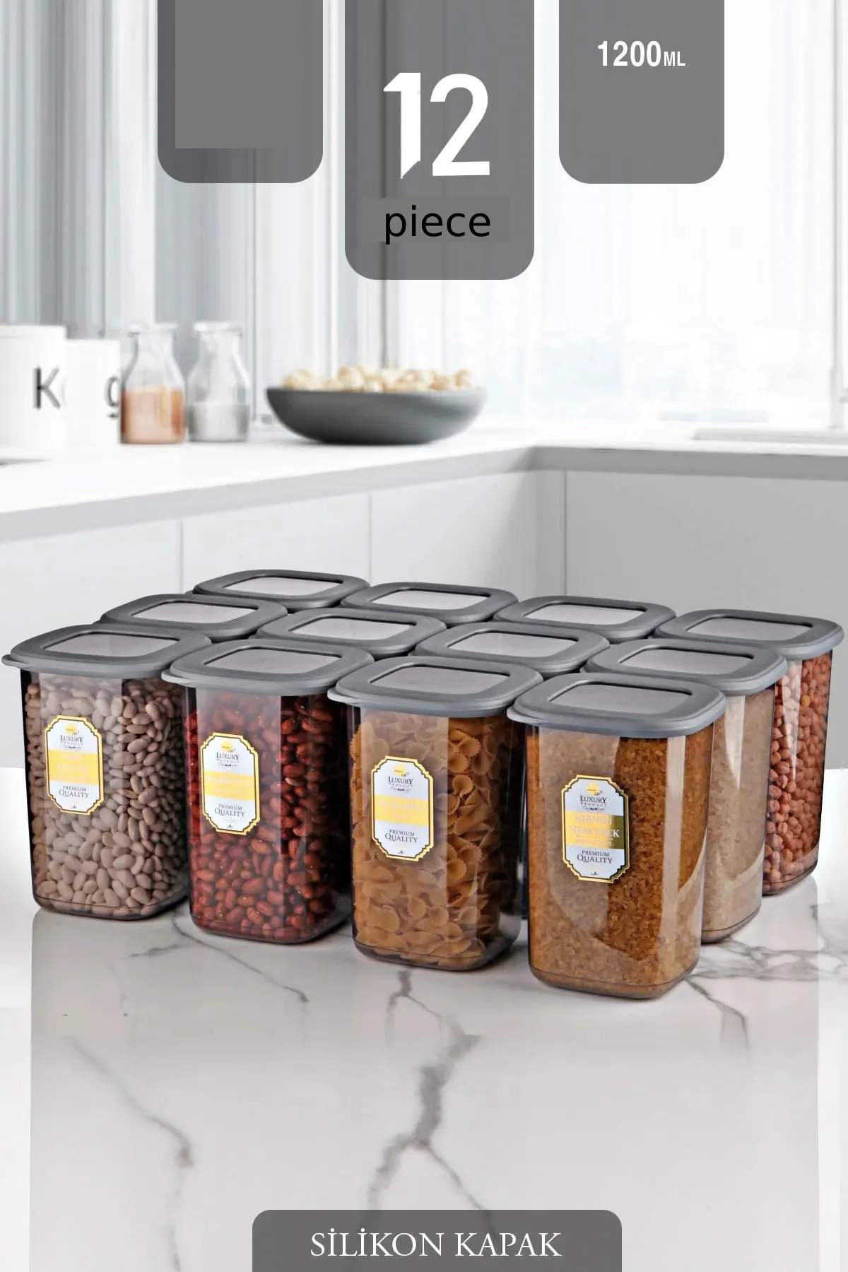 12 Pcs Gold Labeled Bony Large Size Food Storage Container Set 1200 ML. The Product is Perfect. You Can Review Will Be and Abso
12 Pcs Gold Labeled Bony Large Size Food Storage Container Set 1200 ML. The Product is Perfect. You Can Review Will Be and Abso