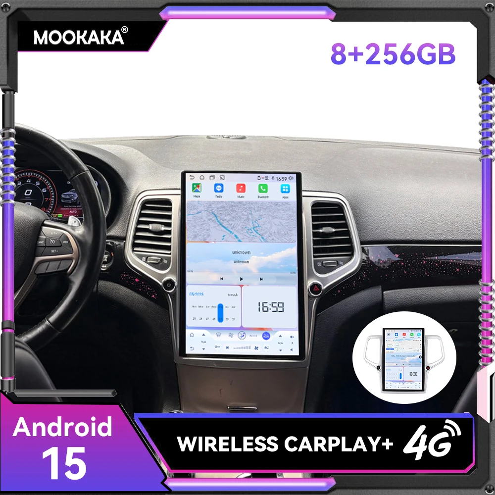 14.5" Vertical Car Stereo for Jeep Grand Cherokee 2014-2023 Android 15 8+256GB Navigation GPS DSP CarPlay Touch Screen HeadUnit
14.5" Vertical Car Stereo for Jeep Grand Cherokee 2014-2023 Android 15 8+256GB Navigation GPS DSP CarPlay Touch Screen HeadUnit