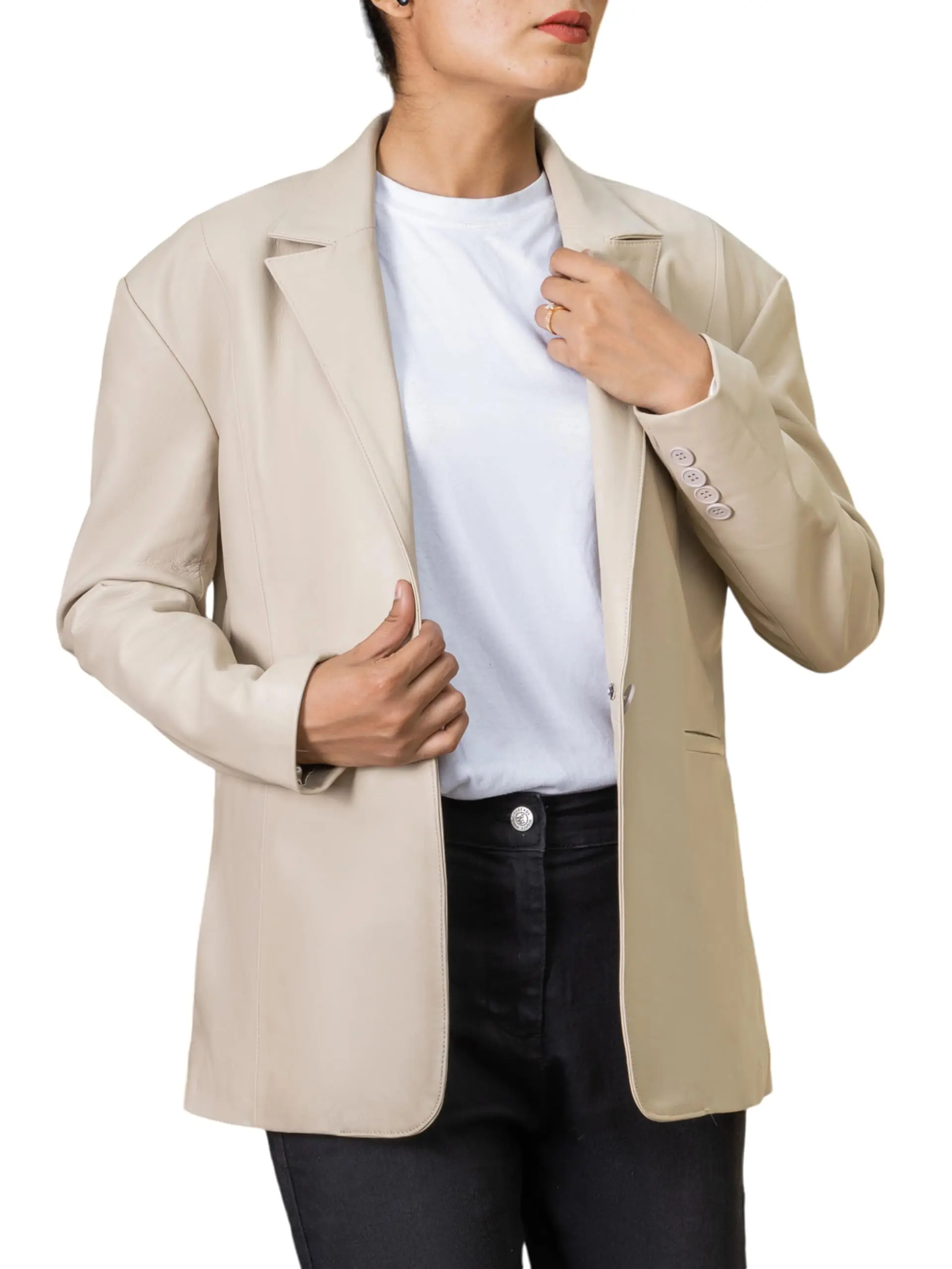 Jild Oversized Lambskin Leather Blazer Women - Business Casual Coat Plus Size Leather Jacket Women
Jild Oversized Lambskin Leather Blazer Women - Business Casual Coat Plus Size Leather Jacket Women