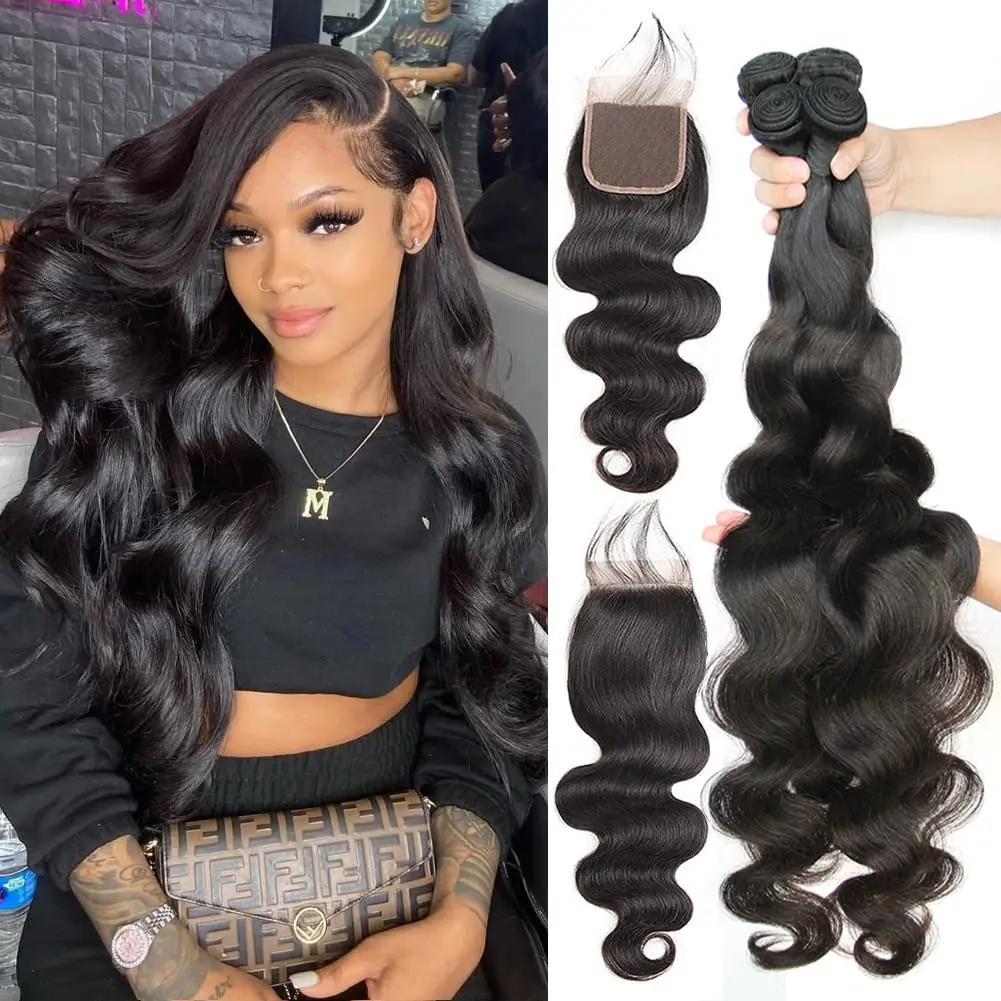 Mongolian Human Hair Body Wave Bundles With Closure 100% Unprocessed Human Hair Bundles With 4x4 Lace Closure Natural Color
Mongolian Human Hair Body Wave Bundles With Closure 100% Unprocessed Human Hair Bundles With 4x4 Lace Closure Natural Color