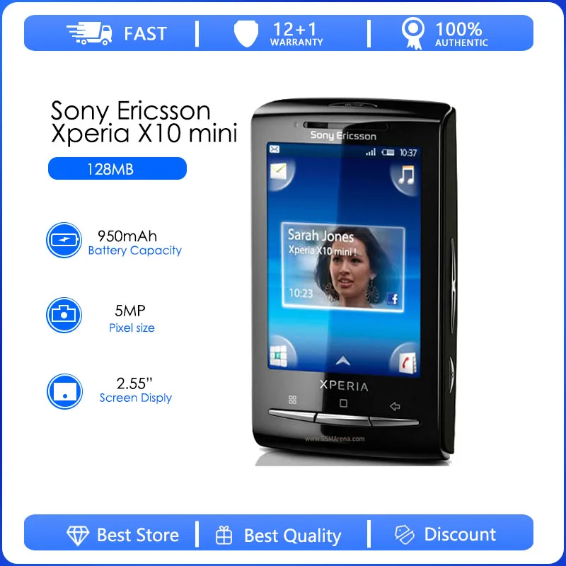 Sony Ericsson Xperia X10 mini E10i Refurbished-Original unlocked E10 Mobile Phone 3G WIFI GPS 5MP Phone
Sony Ericsson Xperia X10 mini E10i Refurbished-Original unlocked E10 Mobile Phone 3G WIFI GPS 5MP Phone