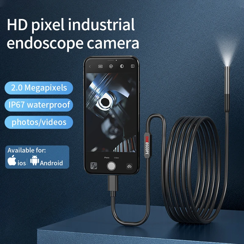 3 in 1 Endoscope Inspection Camera for Android, iPhone, iPad (9.8FT), for IOS iPhone, IP67 Waterproof Pipeline Endoscope
3 in 1 Endoscope Inspection Camera for Android, iPhone, iPad (9.8FT), for IOS iPhone, IP67 Waterproof Pipeline Endoscope