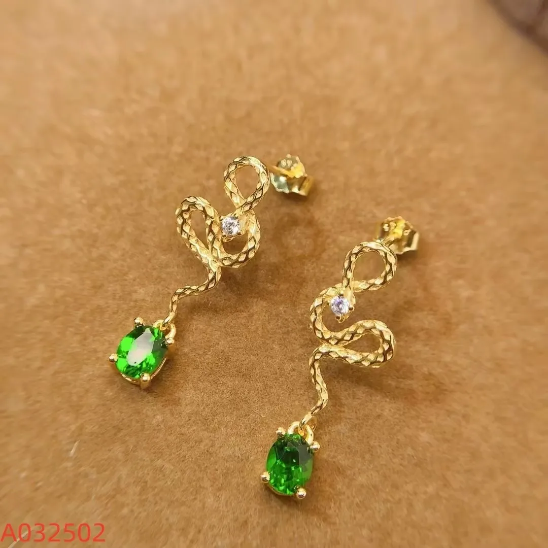 KJJEAXCMY Fine Jewelry Natural Diopside Women's Earrings S925 Silver Electroplated 18K gold give girlfriend a birthday Geift
KJJEAXCMY Fine Jewelry Natural Diopside Women's Earrings S925 Silver Electroplated 18K gold give girlfriend a birthday Geift