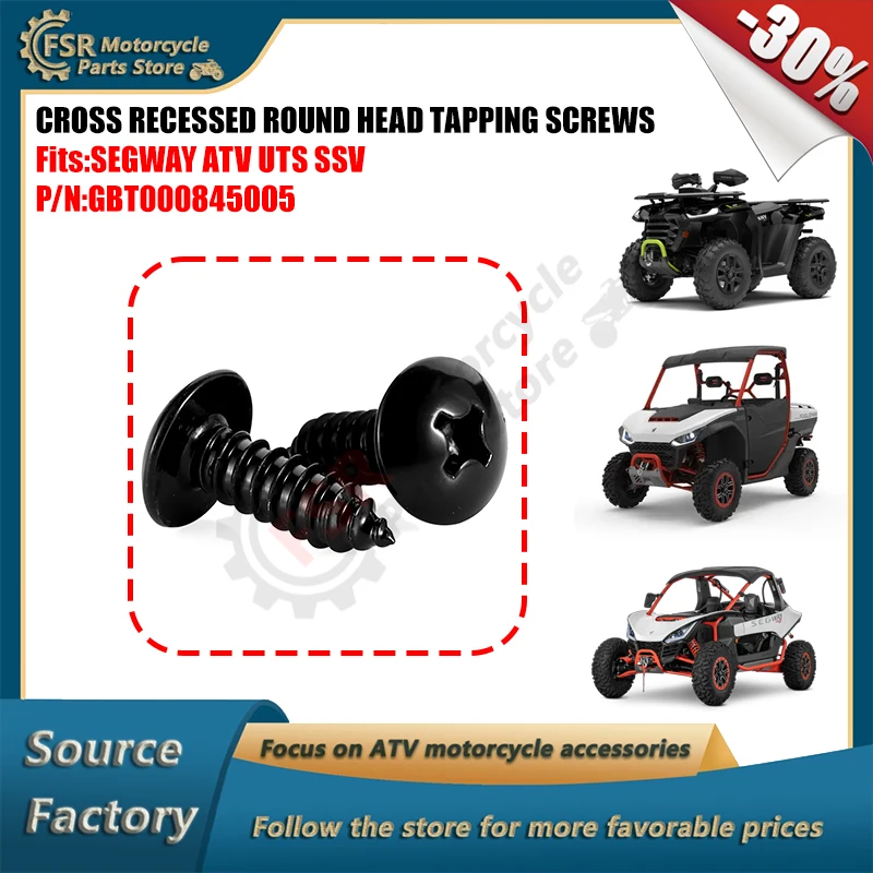 CROSS RECESSED ROUND HEAD TAPPING SCREWS,Fits SEGWAY AT5 L/S E5/T3b AT10L Fugleman UT10 Villain SX10 SX20T,P/N:GBT000845005
CROSS RECESSED ROUND HEAD TAPPING SCREWS,Fits SEGWAY AT5 L/S E5/T3b AT10L Fugleman UT10 Villain SX10 SX20T,P/N:GBT000845005