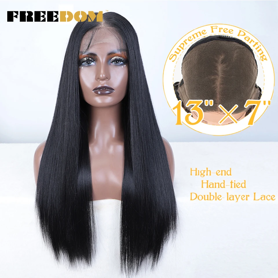 FREEDOM 13x7 Synthetic Lace Front Wigs For Women 30 Inch Long Straight Full Lace Wig Ombre Blonde Wigs Free Part Cosplay Wig
FREEDOM 13x7 Synthetic Lace Front Wigs For Women 30 Inch Long Straight Full Lace Wig Ombre Blonde Wigs Free Part Cosplay Wig