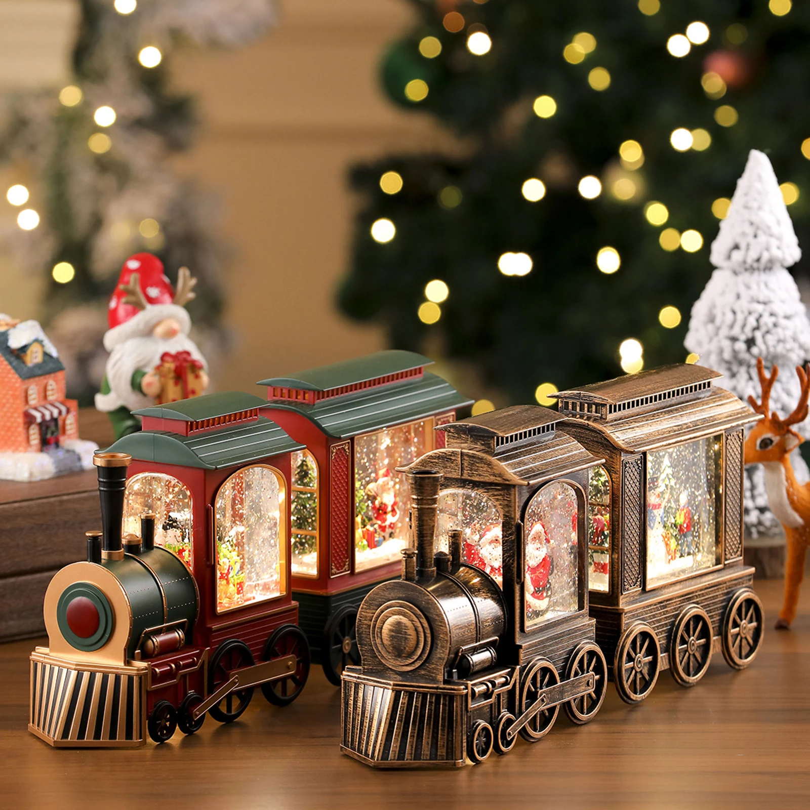 Christmas Glowing Music Box with Snowfall Effect Train Engine Music Box Ornament Xmas Gift for Countertop Festive Party Supplies
Christmas Glowing Music Box with Snowfall Effect Train Engine Music Box Ornament Xmas Gift for Countertop Festive Party Supplies