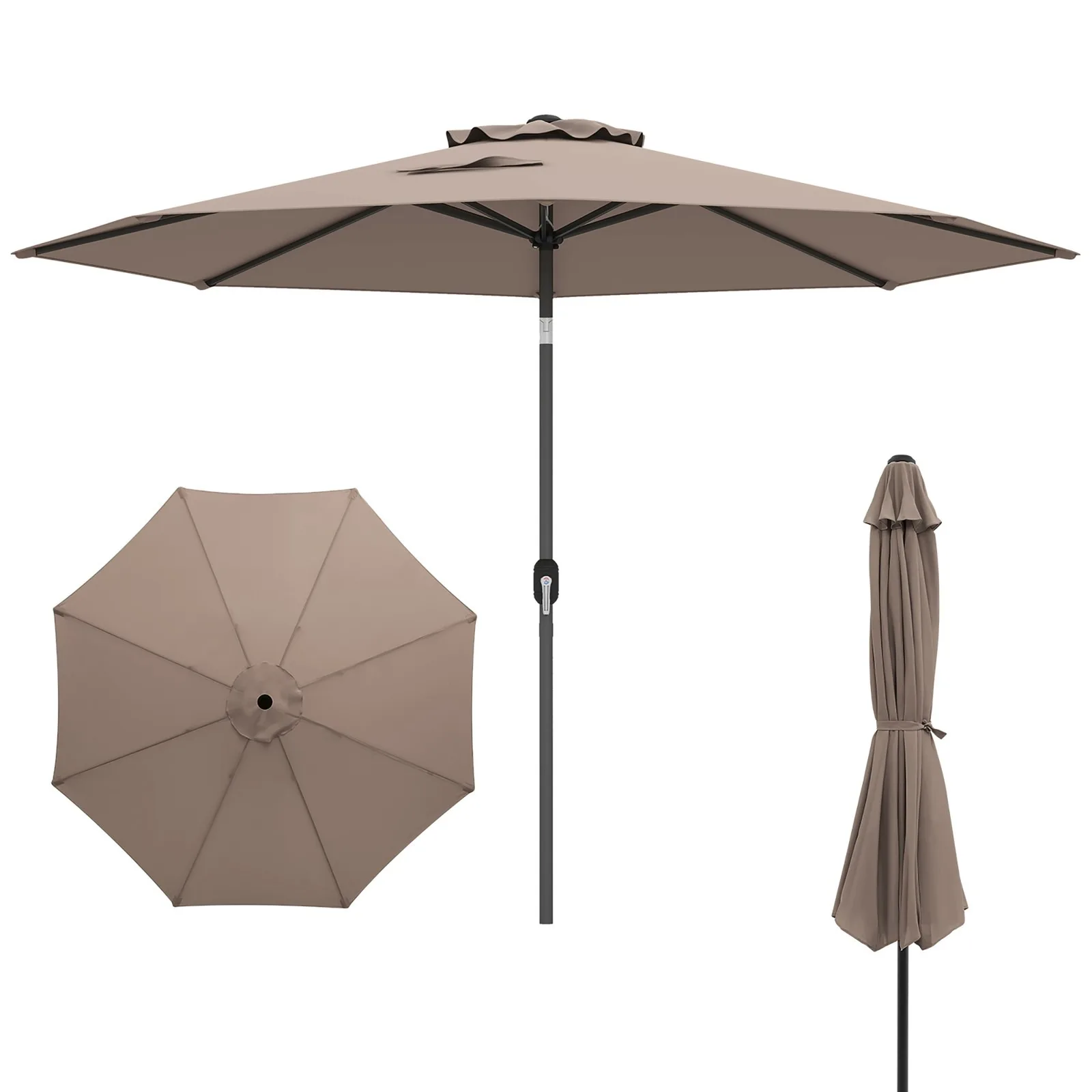 10 ft Patio Umbrella Market Table Umbrella Yard Outdoor w/ 6 Ribs Tan
10 ft Patio Umbrella Market Table Umbrella Yard Outdoor w/ 6 Ribs Tan