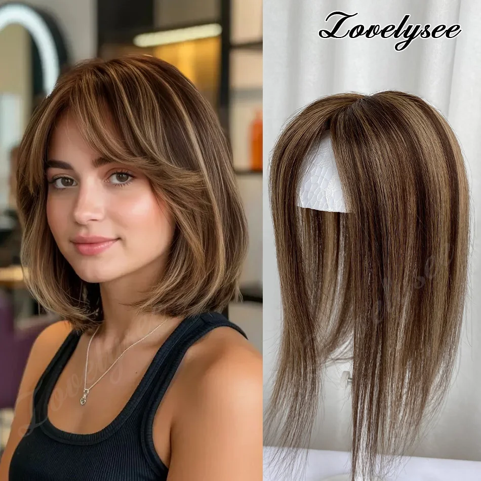 7*11cm Hair Toppers for Women Real Human Hair 25cm with 3 Clip Ins Injected Pu Base Hairpiece Ombre Brown Hair Topper Wig
7*11cm Hair Toppers for Women Real Human Hair 25cm with 3 Clip Ins Injected Pu Base Hairpiece Ombre Brown Hair Topper Wig