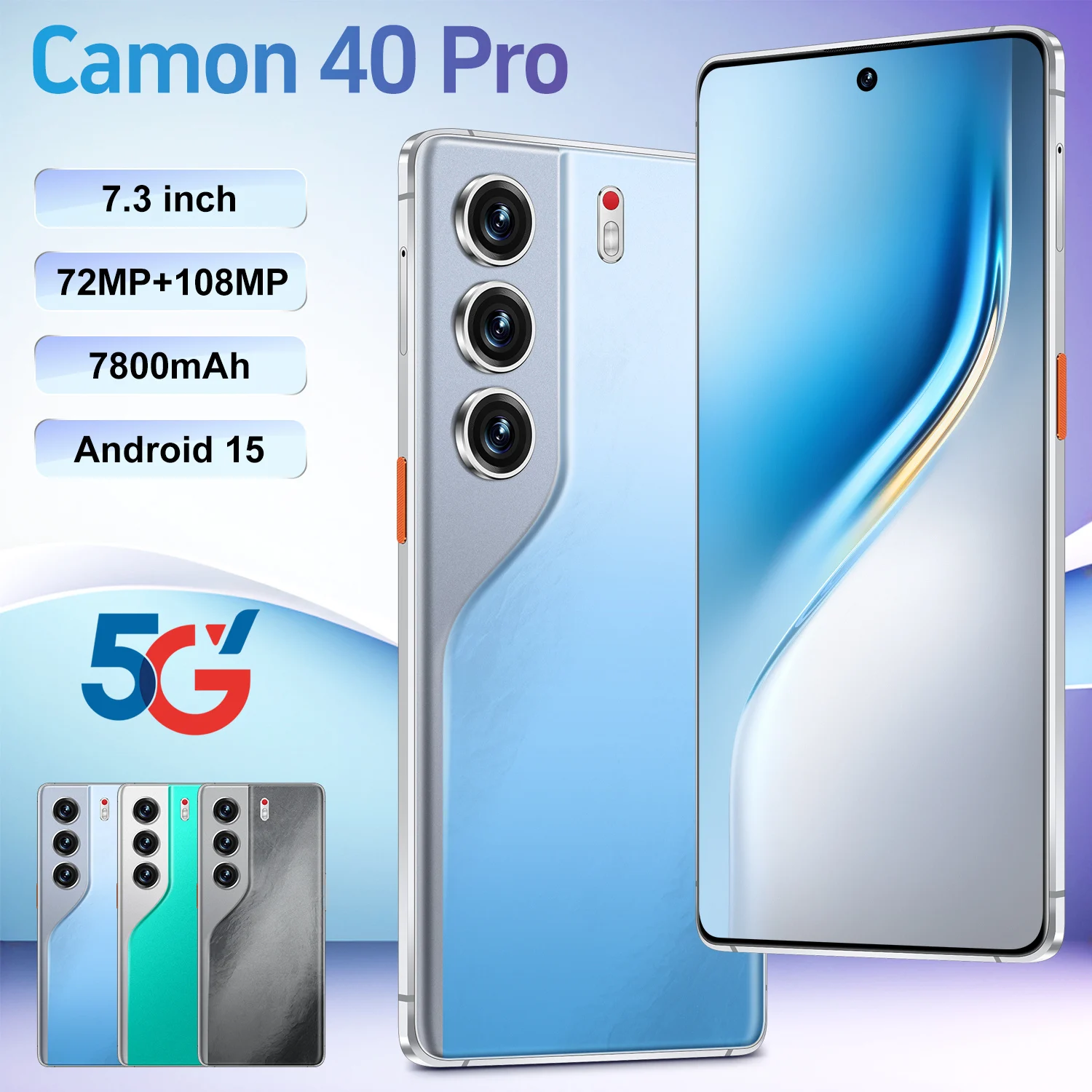 New HOT 2025 Camon 40 Pro Original Intelligent 5G Dual Card Dual Standby Android15 System Global Version 7800mAh Battery
New HOT 2025 Camon 40 Pro Original Intelligent 5G Dual Card Dual Standby Android15 System Global Version 7800mAh Battery