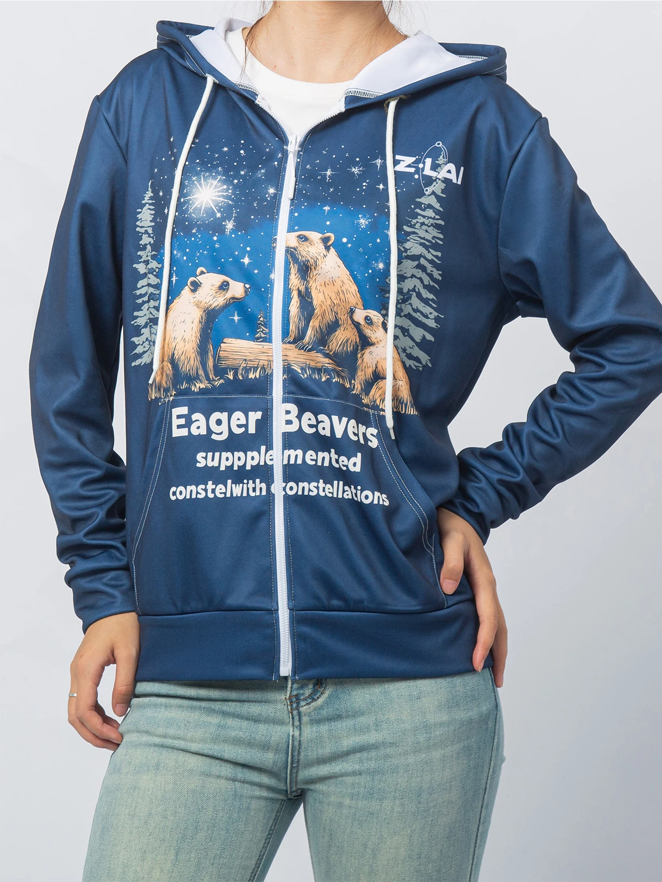 Spring/autumn new women's personalized fashion sports hoodie long sleeve drawstring pocket zipper coat casual printed hoodie
Spring/autumn new women's personalized fashion sports hoodie long sleeve drawstring pocket zipper coat casual printed hoodie