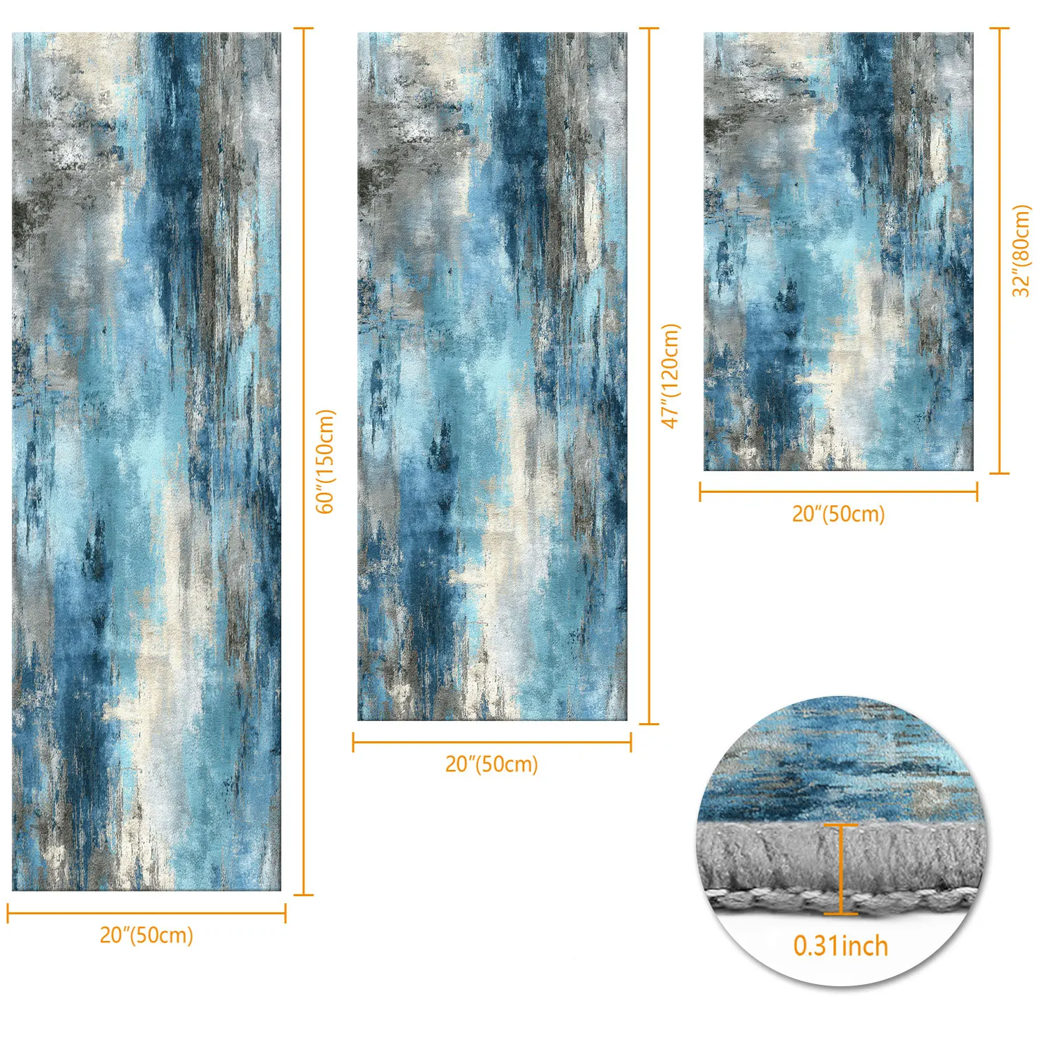 Kitchen Rug Set 3pcs, Washable, easy to clean Heat transfer printing ensures colorfastness, non-slip sports rug with a cashmere-like finis Indoor/Outdoor, for Kitchen, Hallway, Laundry, Office, Entryway, Holiday Decor
Kitchen Rug Set 3pcs, Washable, easy to clean Heat transfer printing ensures colorfastness, non-slip sports rug with a cashmere-like finis Indoor/Outdoor, for Kitchen, Hallway, Laundry, Office, Entryway, Holiday Decor