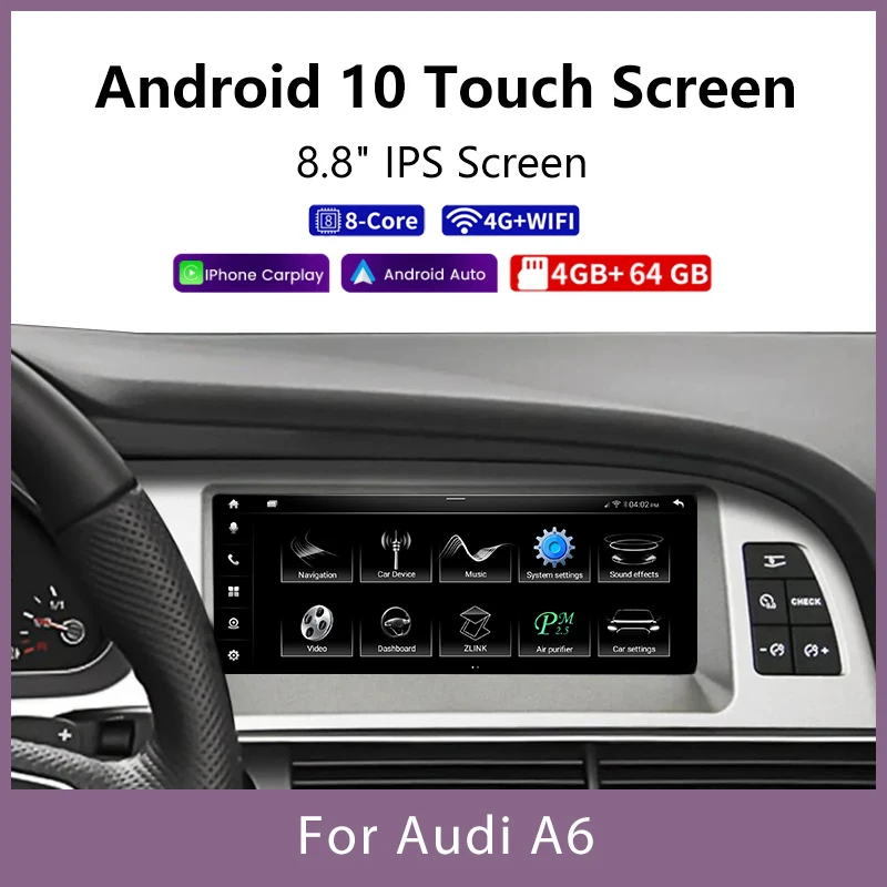 Автомобильный радиоприемник 8,8 дюйма 4G Lte Android 11 для Audi A6 A6L C6 2005 - 2012 Автомобильный мультимедийный GPS-навигатор Android Авто Carplay
Автомобильный радиоприемник 8,8 дюйма 4G Lte Android 11 для Audi A6 A6L C6 2005 - 2012 Автомобильный мультимедийный GPS-навигатор Android Авто Carplay