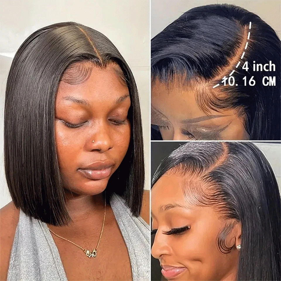 Straight 13x4 Lace Front Human Hair Wigs 180% Density Short Bob Wigs Human Hair Transparent Natural Black 13X4 Lace Front Wigs
Straight 13x4 Lace Front Human Hair Wigs 180% Density Short Bob Wigs Human Hair Transparent Natural Black 13X4 Lace Front Wigs
