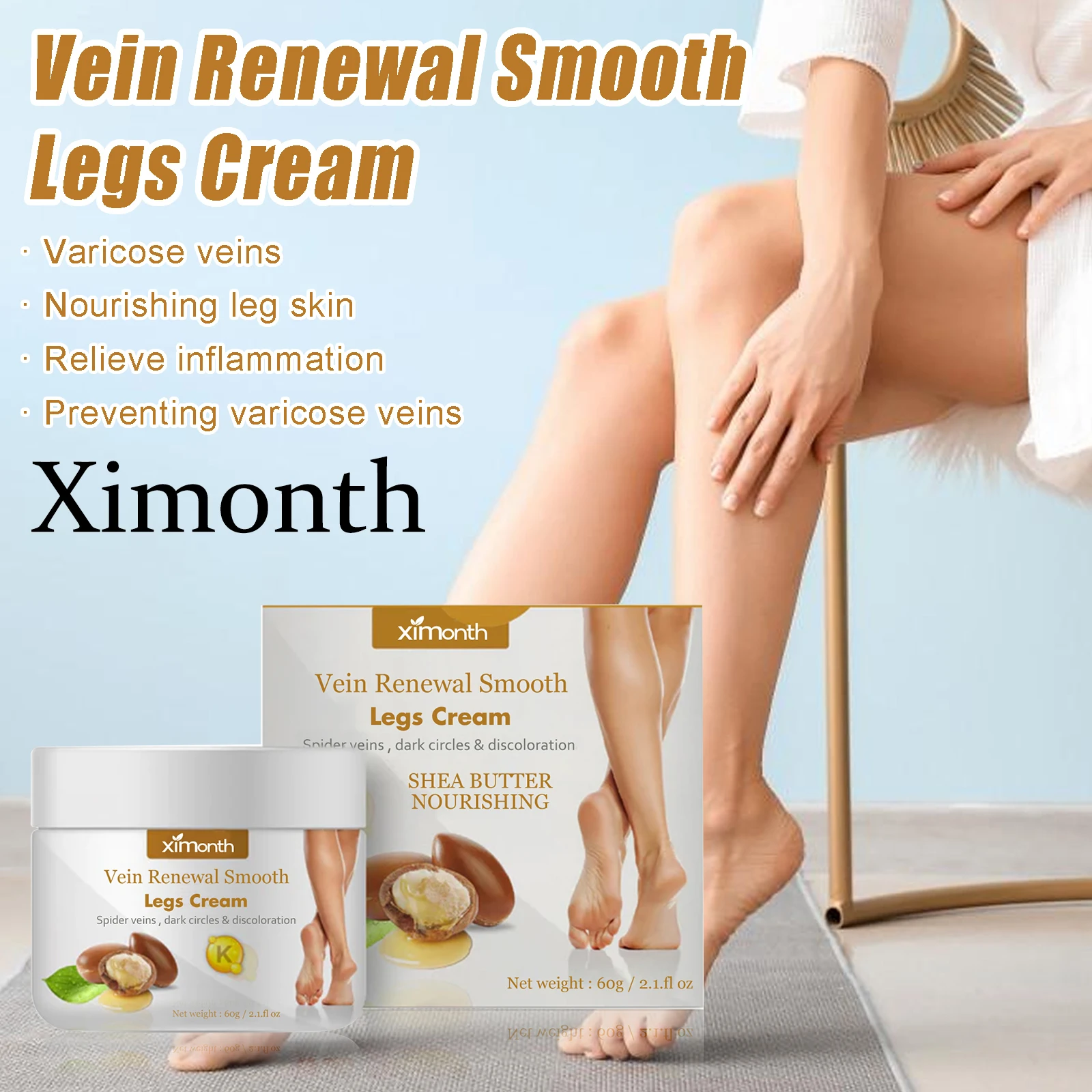 Крем для ухода за кожей ног Ximonth, массажный крем от варикозного расширения вен, облегчение боли, удаление паукообразных вен, способствует здоровью ног, крем для ухода за кожей
Крем для ухода за кожей ног Ximonth, массажный крем от варикозного расширения вен, облегчение боли, удаление паукообразных вен, способствует здоровью ног, крем для ухода за кожей
