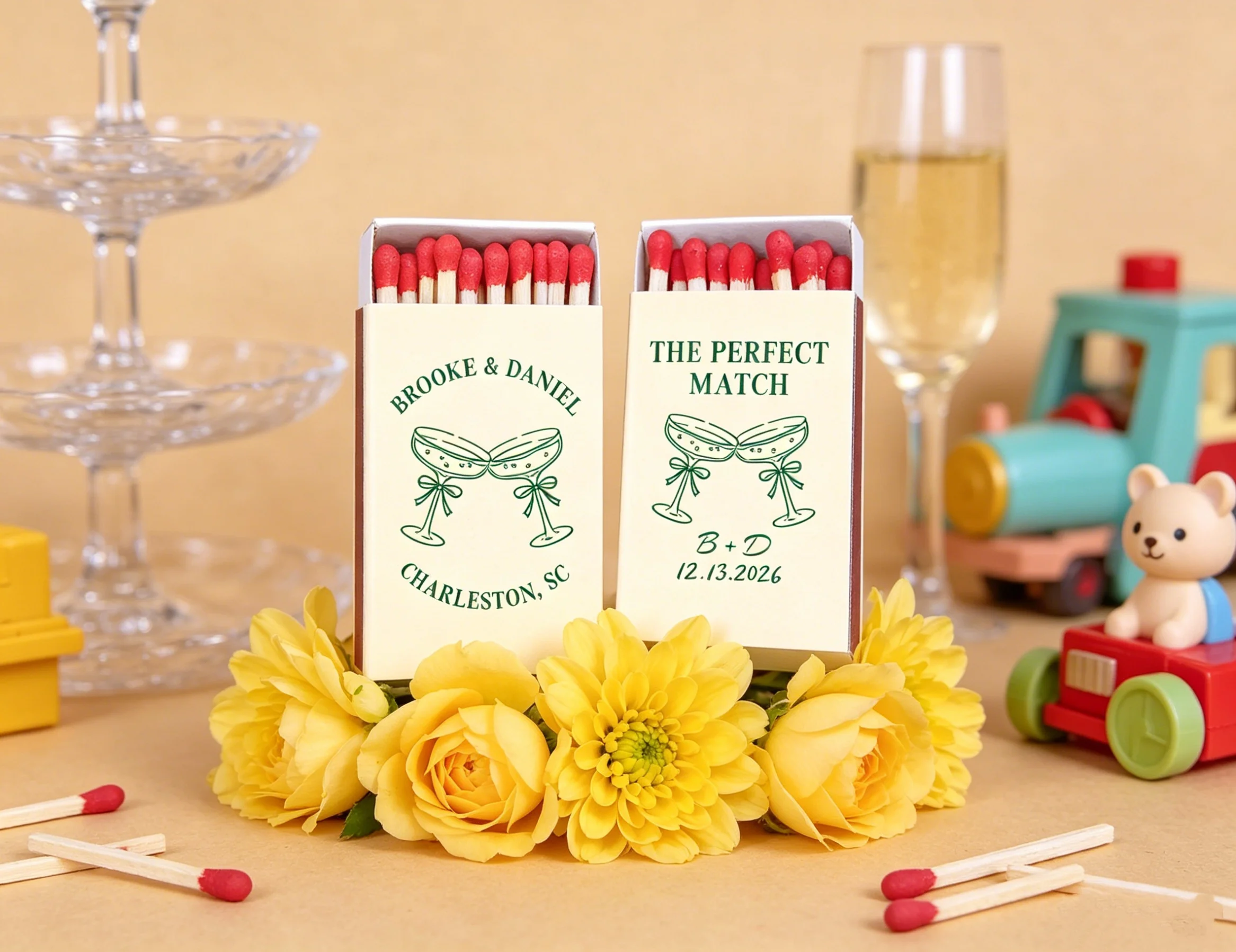 Personalized Wedding Matchboxes Champagne Toast Wedding Favors Custom Matchboxes for Guests Elegant Bridal Shower Gifts Wedding
Personalized Wedding Matchboxes Champagne Toast Wedding Favors Custom Matchboxes for Guests Elegant Bridal Shower Gifts Wedding