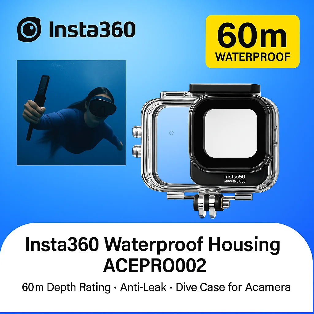 Подводный корпус для Insta360 Ace Pro 2. | Чехол для дайвинга длиной 60 м с аксессуарами для крепления и комплектом для защиты от запотевания | Готовый пакет для путешествий
Подводный корпус для Insta360 Ace Pro 2. | Чехол для дайвинга длиной 60 м с аксессуарами для крепления и комплектом для защиты от запотевания | Готовый пакет для путешествий