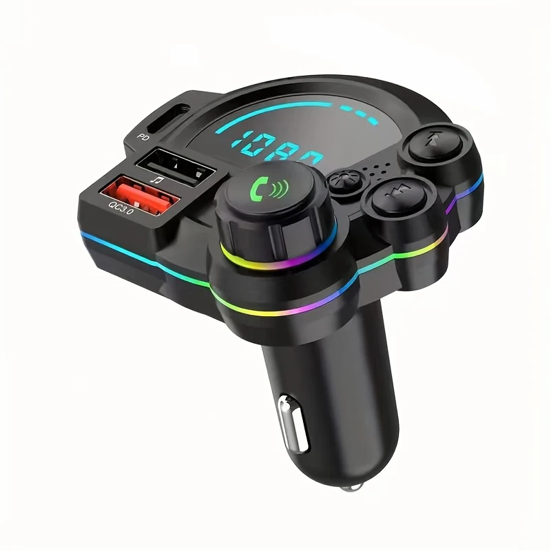 Автомобильный Bluetooth FM-трансмиттер с функцией ответа на звонки. Может заряжать мобильные телефоны, планшеты и другие электронные устройства.
Автомобильный Bluetooth FM-трансмиттер с функцией ответа на звонки. Может заряжать мобильные телефоны, планшеты и другие электронные устройства.