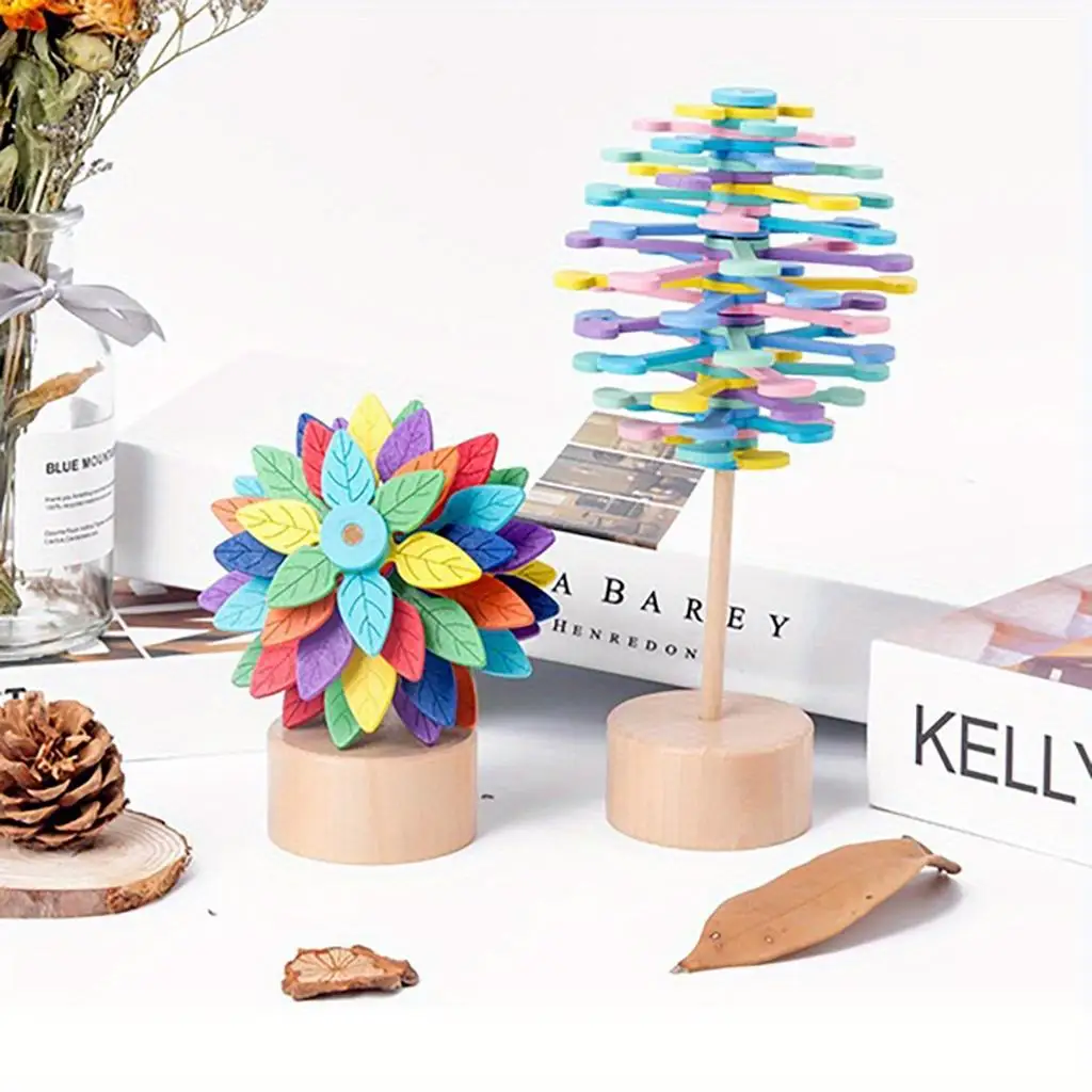 Colorful Wooden Wand Stress Relief Toy - Rotating Lollipop Design for Creative Office Decoration and Decompression for Kids and
Colorful Wooden Wand Stress Relief Toy - Rotating Lollipop Design for Creative Office Decoration and Decompression for Kids and