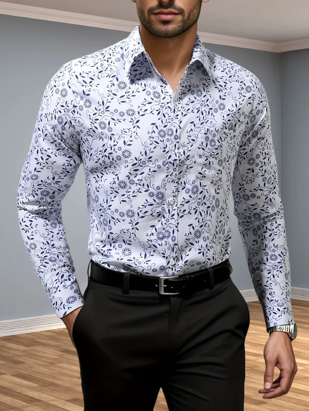 Men's Latest Style Collar Long Sleeved Traditional Print Button up Shirt Outdoor Shirt Soft High-Quality Daily Wear Man Clothing
Men's Latest Style Collar Long Sleeved Traditional Print Button up Shirt Outdoor Shirt Soft High-Quality Daily Wear Man Clothing