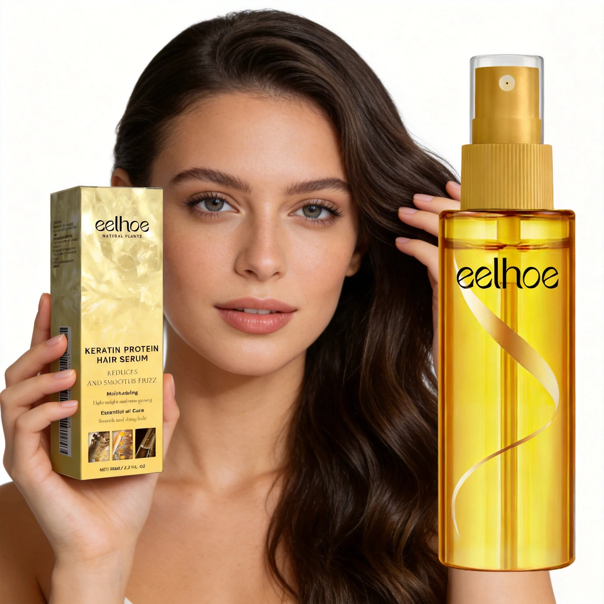 EELHOE 80ML Keratin Protein Hair Serum Deep Repair Nourish Dry Hair Reduce Hair Frizz And Split Ends Daily Hair Care for Women
EELHOE 80ML Keratin Protein Hair Serum Deep Repair Nourish Dry Hair Reduce Hair Frizz And Split Ends Daily Hair Care for Women