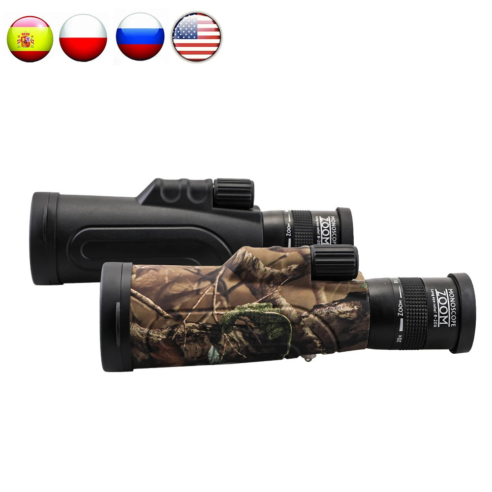 WG11 Zoom HD Portable Monocular Long Range 8-20x50 Professional Wildlife Tactical Monocular Telescope For Hunting Monitoring
WG11 Zoom HD Portable Monocular Long Range 8-20x50 Professional Wildlife Tactical Monocular Telescope For Hunting Monitoring