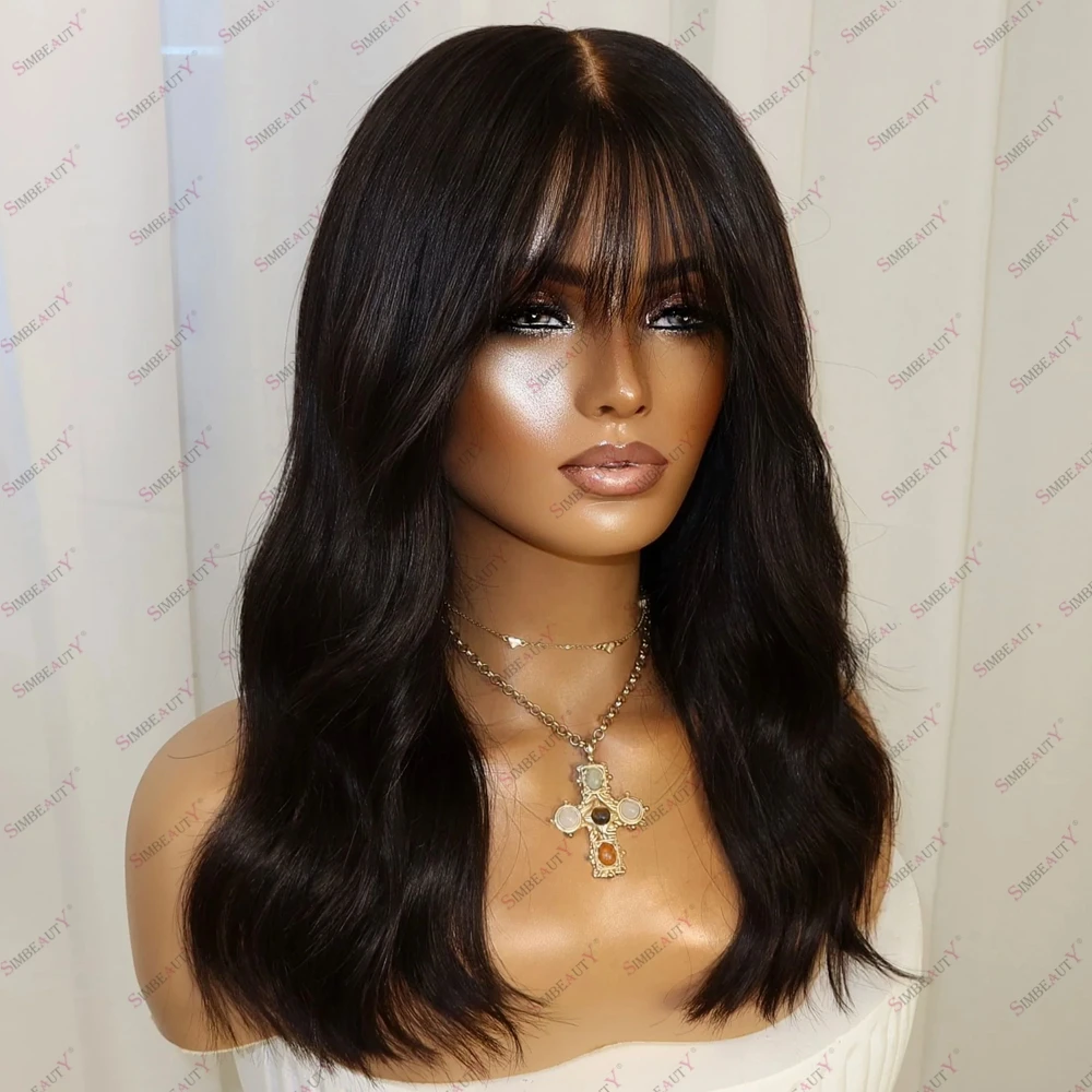 Glueless Full Lace Virgin Indian Human Hair Body Wave Wigs with Bangs 5x5 HD Lace Closure Black Women Wigs Easy Wear 200Denstiy
Glueless Full Lace Virgin Indian Human Hair Body Wave Wigs with Bangs 5x5 HD Lace Closure Black Women Wigs Easy Wear 200Denstiy