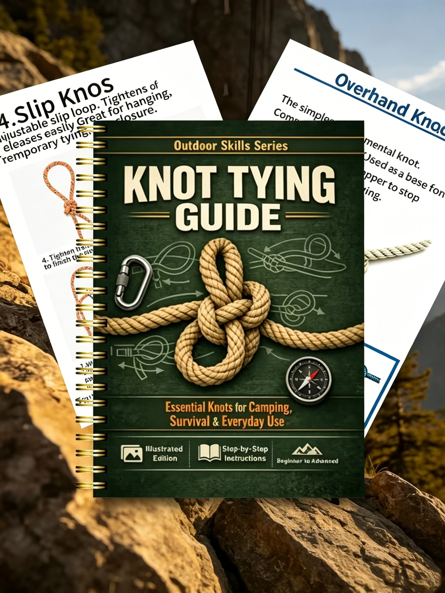 1pcs Outdoor Skills Series Knot Tying Guide, Complete Knots Handbook with Illustrations & Instructions, Master Essential Knots for Camping, Survival & Outdoor Adventures
1pcs Outdoor Skills Series Knot Tying Guide, Complete Knots Handbook with Illustrations & Instructions, Master Essential Knots for Camping, Survival & Outdoor Adventures