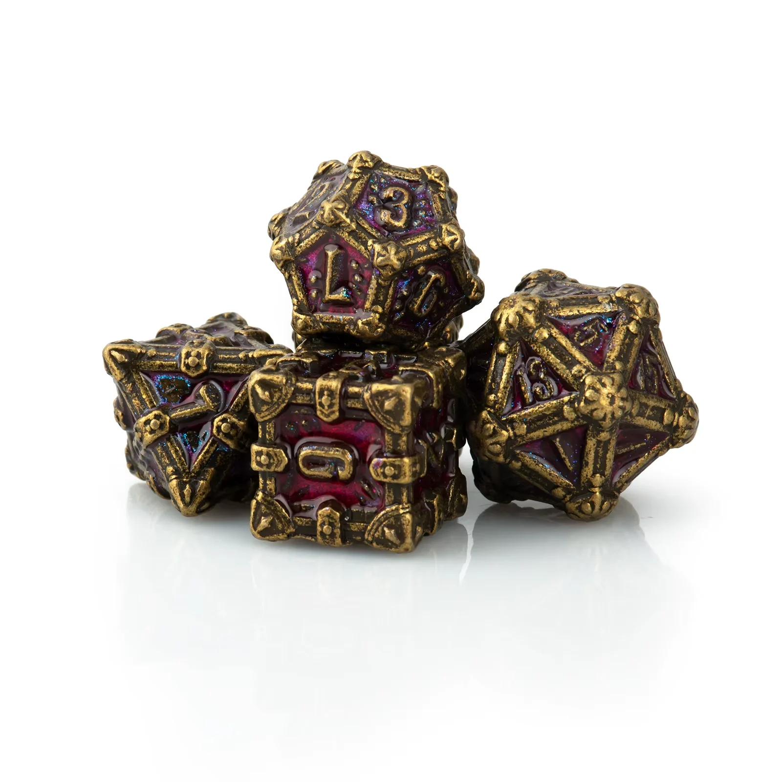 Sharp edged Cubes with Glitter Polyhedron Metal Dice Set Dnd Dice 7 Pieces D&D RPG Table Game Dice For role playing games Player
Sharp edged Cubes with Glitter Polyhedron Metal Dice Set Dnd Dice 7 Pieces D&D RPG Table Game Dice For role playing games Player