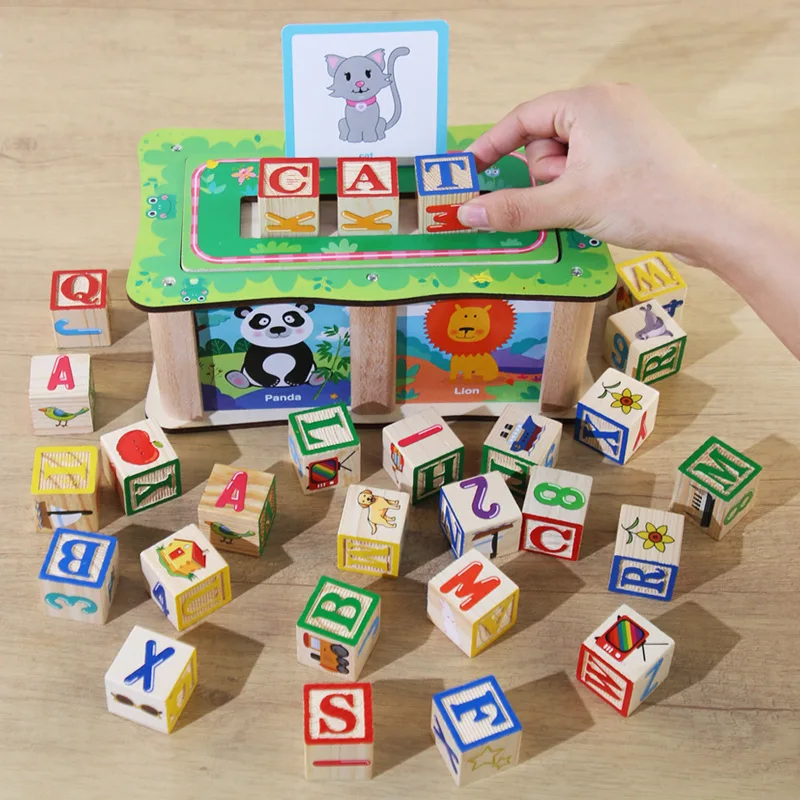 Wooden Alphabet Blocks Educational Spelling Words Toy Sorting Box Toddler Montessori Learning Game Kids Preschool Gifts
Wooden Alphabet Blocks Educational Spelling Words Toy Sorting Box Toddler Montessori Learning Game Kids Preschool Gifts