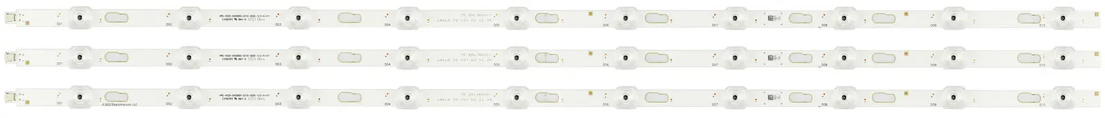 LED Backlight strip 10 lamp for 43''TV UE43AU7170UXZT UN43TU7000FXZA HRS-H535-0430000-0310-3030-12.5 CY-BA043HGHR4V
LED Backlight strip 10 lamp for 43''TV UE43AU7170UXZT UN43TU7000FXZA HRS-H535-0430000-0310-3030-12.5 CY-BA043HGHR4V