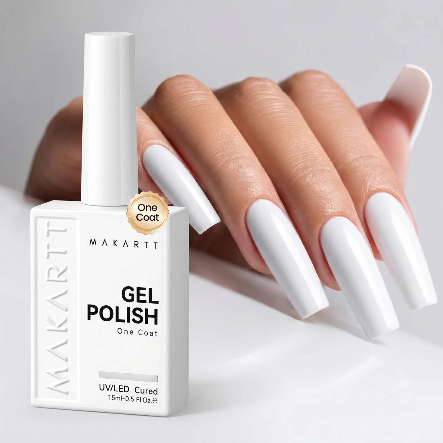 White Gel Polish 15ml Makartt One N'Done Ultra Pigmented One Coat Soak Off High Gloss Ceramic Shine UV Nail Art Manicure DIY
White Gel Polish 15ml Makartt One N'Done Ultra Pigmented One Coat Soak Off High Gloss Ceramic Shine UV Nail Art Manicure DIY
