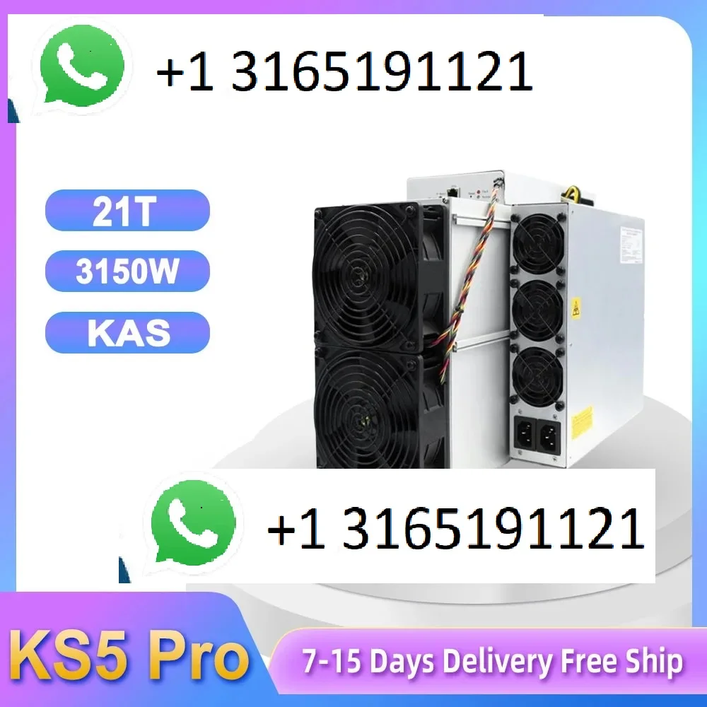 A. AMAZING DEAL!!! BUY 5 GET 3 FREE Bitmain Antminer KS5 Pro 21Th/s 3150W - Kas Miner With Warranty & PSU Cord
A. AMAZING DEAL!!! BUY 5 GET 3 FREE Bitmain Antminer KS5 Pro 21Th/s 3150W - Kas Miner With Warranty & PSU Cord