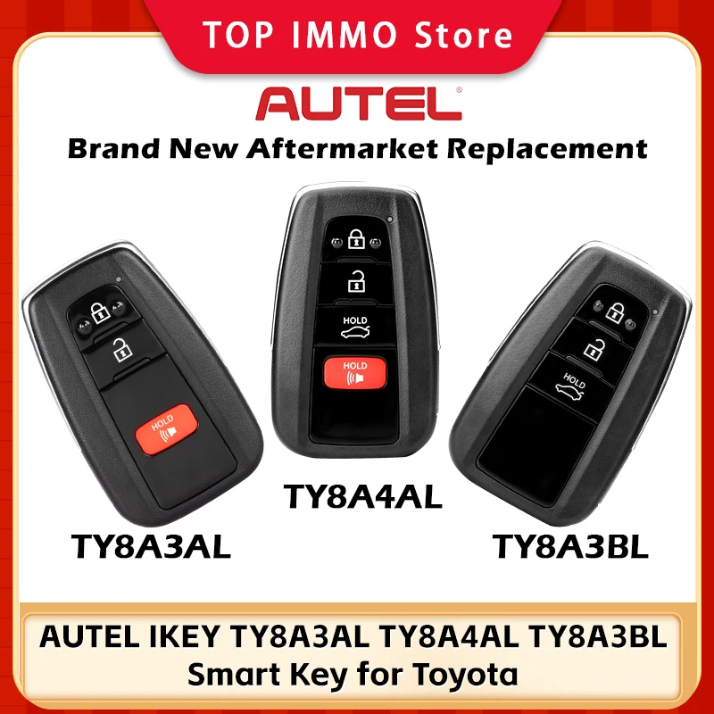 AUTEL IKEY TY8A3AL TY8A3BL TY8A4AL Smart Key Utilizes 8A chip technology For KM100 IM508S IM608Pro II XP400Pro
AUTEL IKEY TY8A3AL TY8A3BL TY8A4AL Smart Key Utilizes 8A chip technology For KM100 IM508S IM608Pro II XP400Pro