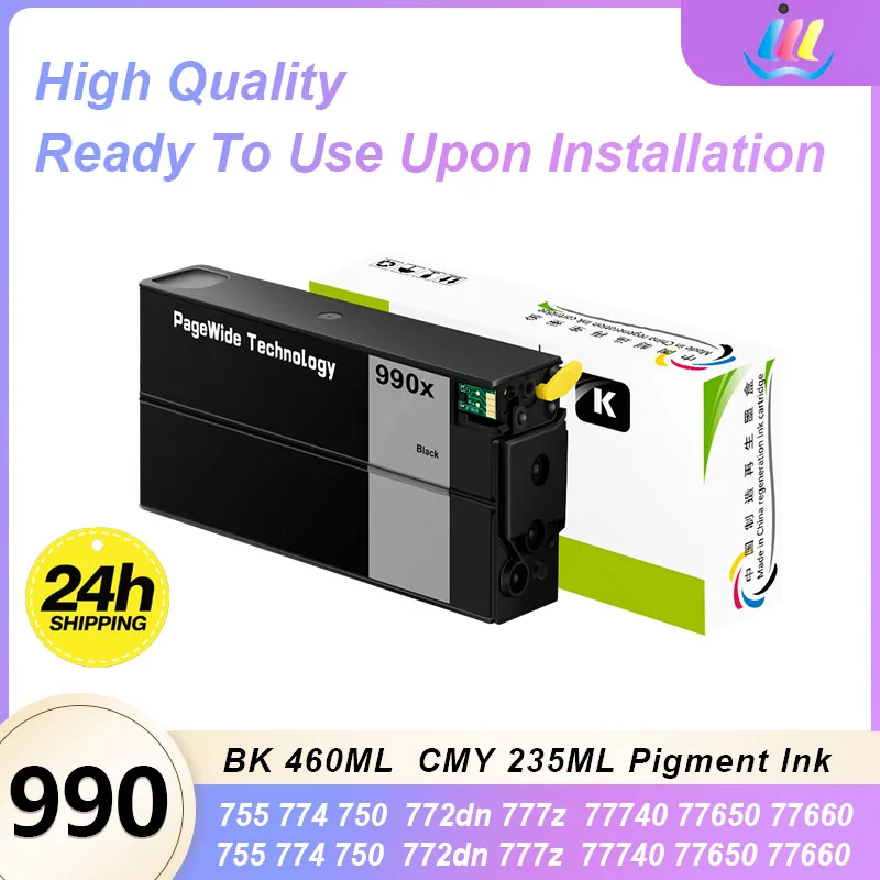 JMDD Compatible Ink Cartridge for HP 990 990X Pigment Ink for HP 755dn 774dn 750dn 750dw 772dn 772dw 777z Printer - OEM Compatib
JMDD Compatible Ink Cartridge for HP 990 990X Pigment Ink for HP 755dn 774dn 750dn 750dw 772dn 772dw 777z Printer - OEM Compatib
