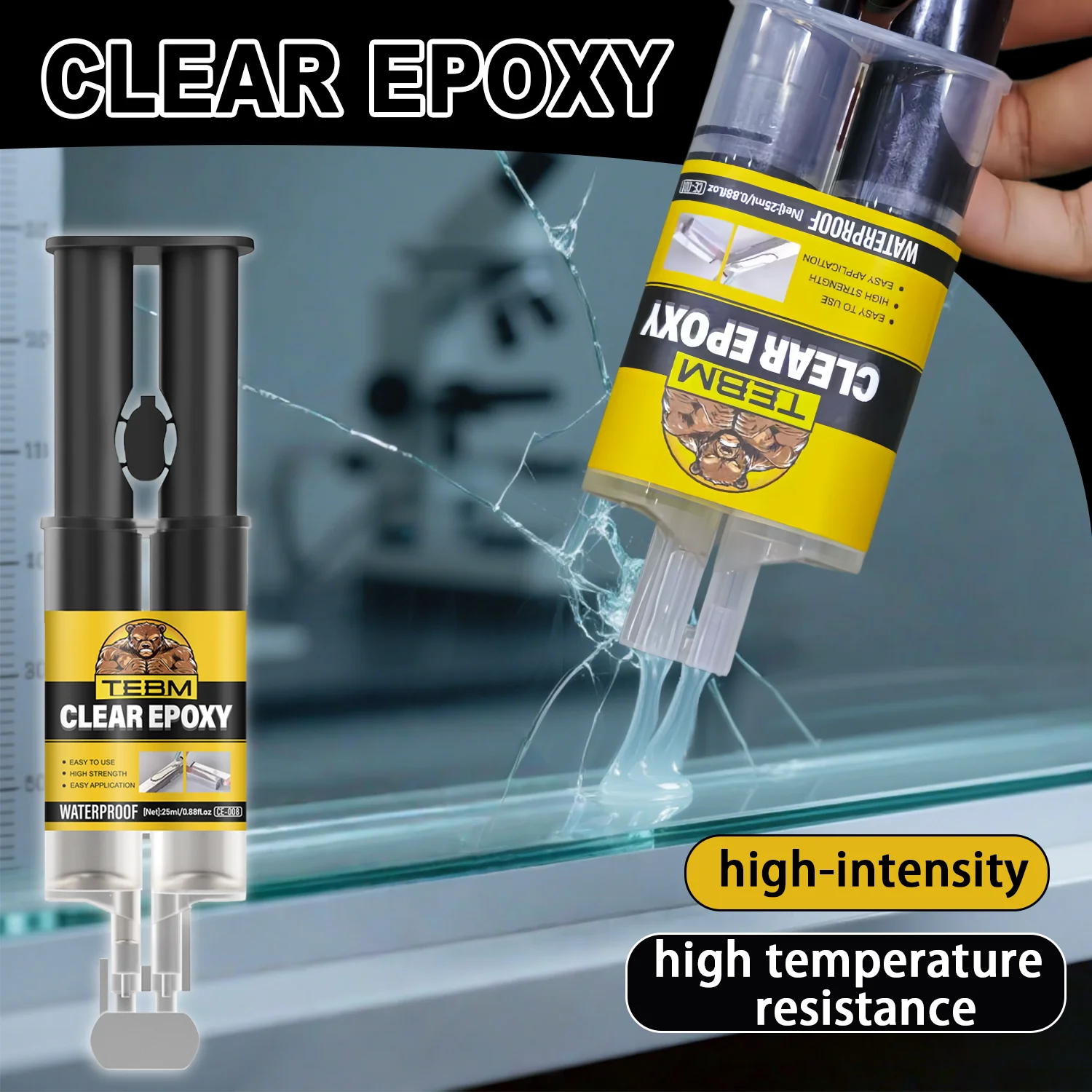 Transparent Epoxy Resin AB Glue 5-min Dry Multi-Surface High Adhesive Waterproof Glue Metal Plastic Ceramic Resin Repair Glue
Transparent Epoxy Resin AB Glue 5-min Dry Multi-Surface High Adhesive Waterproof Glue Metal Plastic Ceramic Resin Repair Glue