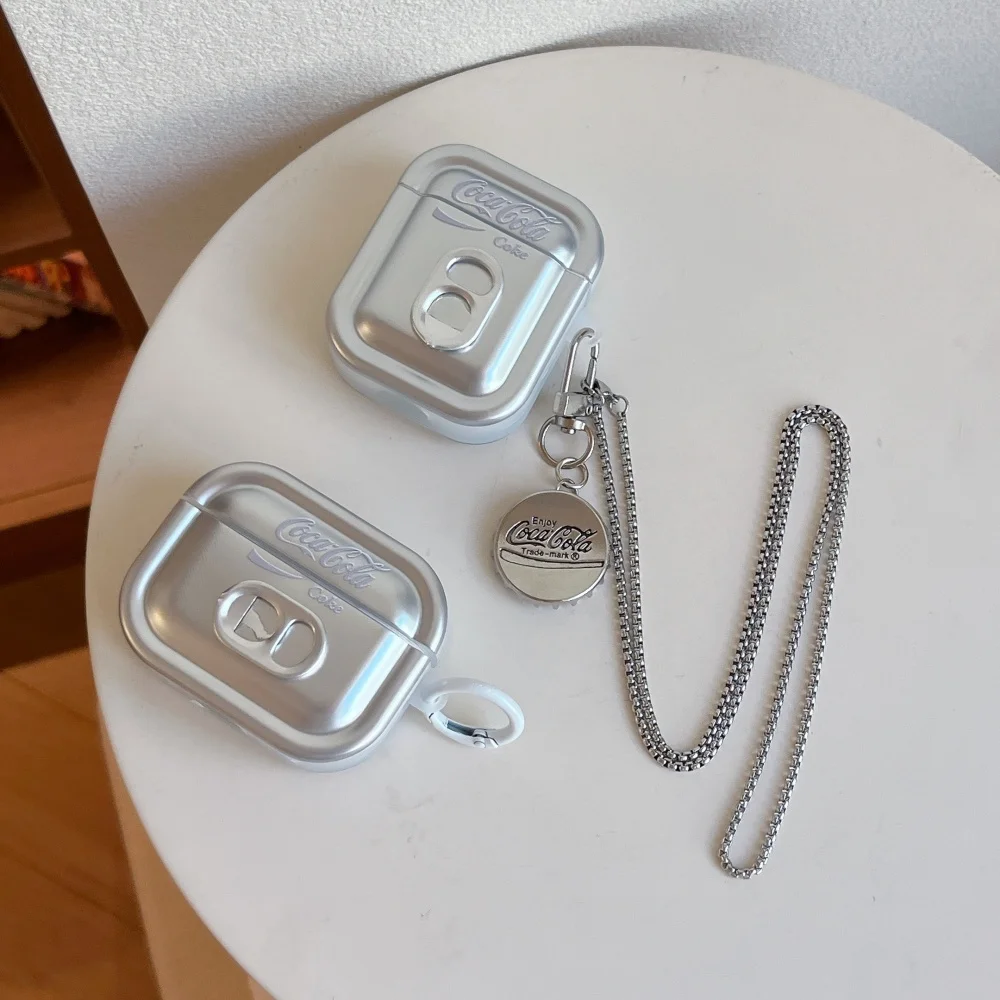 Personalized silver can headphone protective case for AirPods4 3 2Pro 2 3 creative fashion shockproof protective case with chain
Personalized silver can headphone protective case for AirPods4 3 2Pro 2 3 creative fashion shockproof protective case with chain