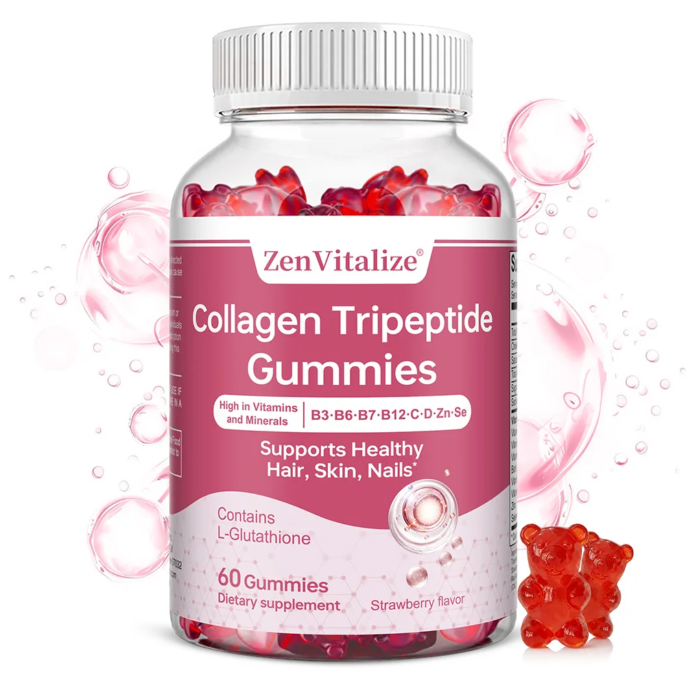 Collagen Tripeptide Gummies, High in Vitamins and Minerals, Supports Healthy Hair, Skin, Nails, Strawberry Flavor
Collagen Tripeptide Gummies, High in Vitamins and Minerals, Supports Healthy Hair, Skin, Nails, Strawberry Flavor