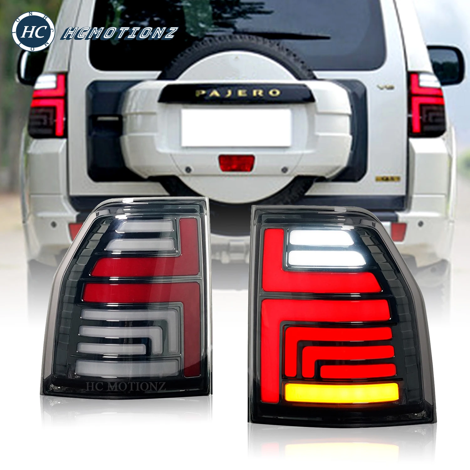HCMOTIONZ LED Tail Lights Assembly for Mitsubishi Pajero 2006-2021 Shogun Montero V80 Car Back Lights Accessories Rear Lamps
HCMOTIONZ LED Tail Lights Assembly for Mitsubishi Pajero 2006-2021 Shogun Montero V80 Car Back Lights Accessories Rear Lamps
