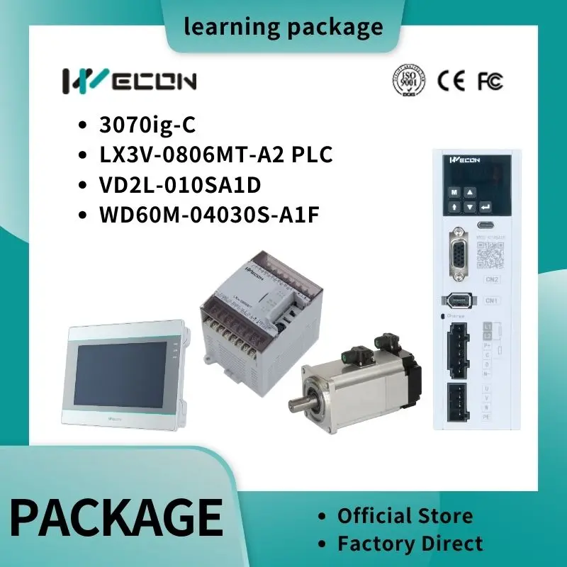 Учебный пакет Wecon IIoT PI3070ig-C HMI+LX3V-0806MT-A2 PLC+VD2L-010SA1D Сервокомплект 0,4 кВт (в комплект входят кабели 3 м); Динамическое торможение
Учебный пакет Wecon IIoT PI3070ig-C HMI+LX3V-0806MT-A2 PLC+VD2L-010SA1D Сервокомплект 0,4 кВт (в комплект входят кабели 3 м); Динамическое торможение