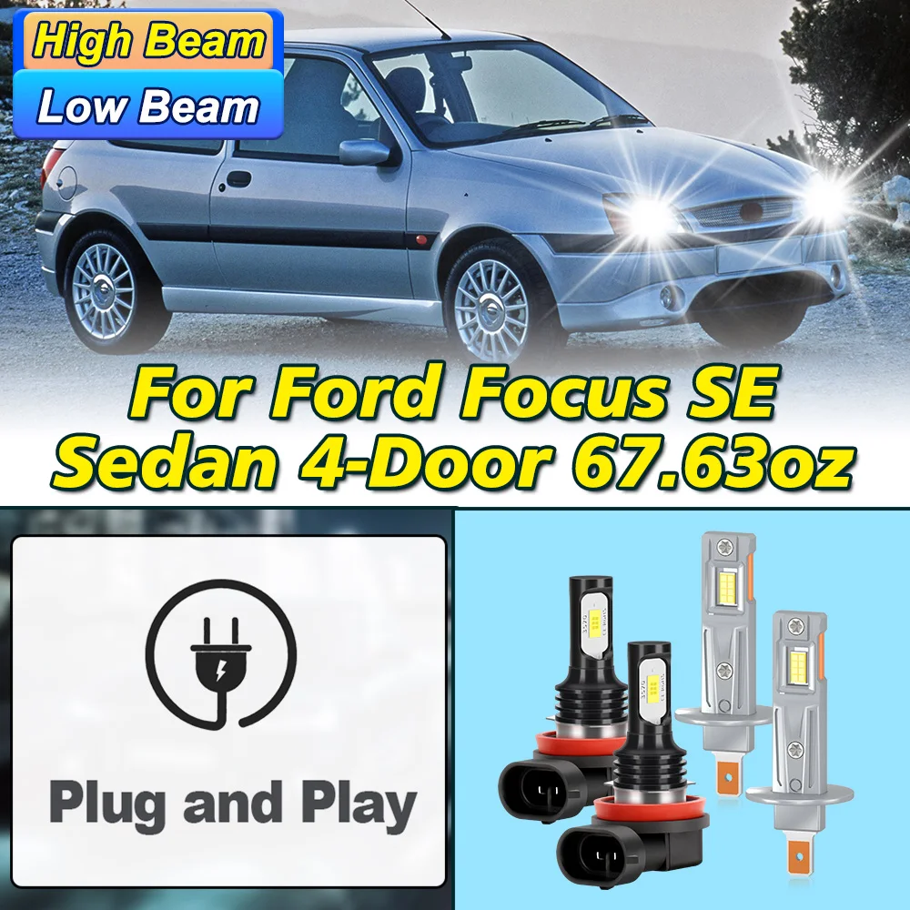 4 шт. для Ford Focus SE Sedan 4-дверный 67,63 унции 2012-2018 светодиодный фонарь H1 ближний свет + H11 противотуманная фара IP68 6000K белый Plug & Play автомобильный фонарь
4 шт. для Ford Focus SE Sedan 4-дверный 67,63 унции 2012-2018 светодиодный фонарь H1 ближний свет + H11 противотуманная фара IP68 6000K белый Plug & Play автомобильный фонарь