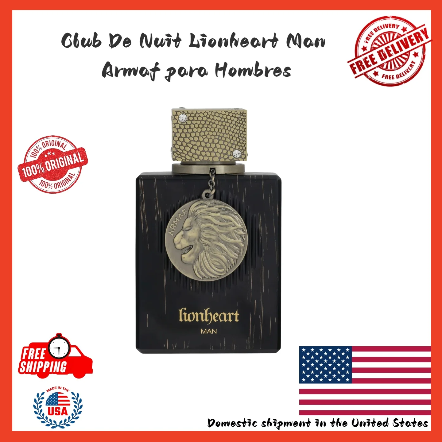 Armaf Club de Nuit Lionheart by Armaf Eau De Parfum Spray 3.4 oz For Men Brand Birthday or Valentine's Day gifts
Armaf Club de Nuit Lionheart by Armaf Eau De Parfum Spray 3.4 oz For Men Brand Birthday or Valentine's Day gifts