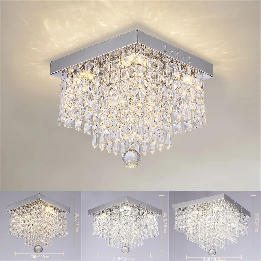 Crystal Pendant Ceiling Light Modern Silver Square LED Ceiling Lamp Chandelier for Bedroom Dining Room Staircase Kitchen Hall
Crystal Pendant Ceiling Light Modern Silver Square LED Ceiling Lamp Chandelier for Bedroom Dining Room Staircase Kitchen Hall