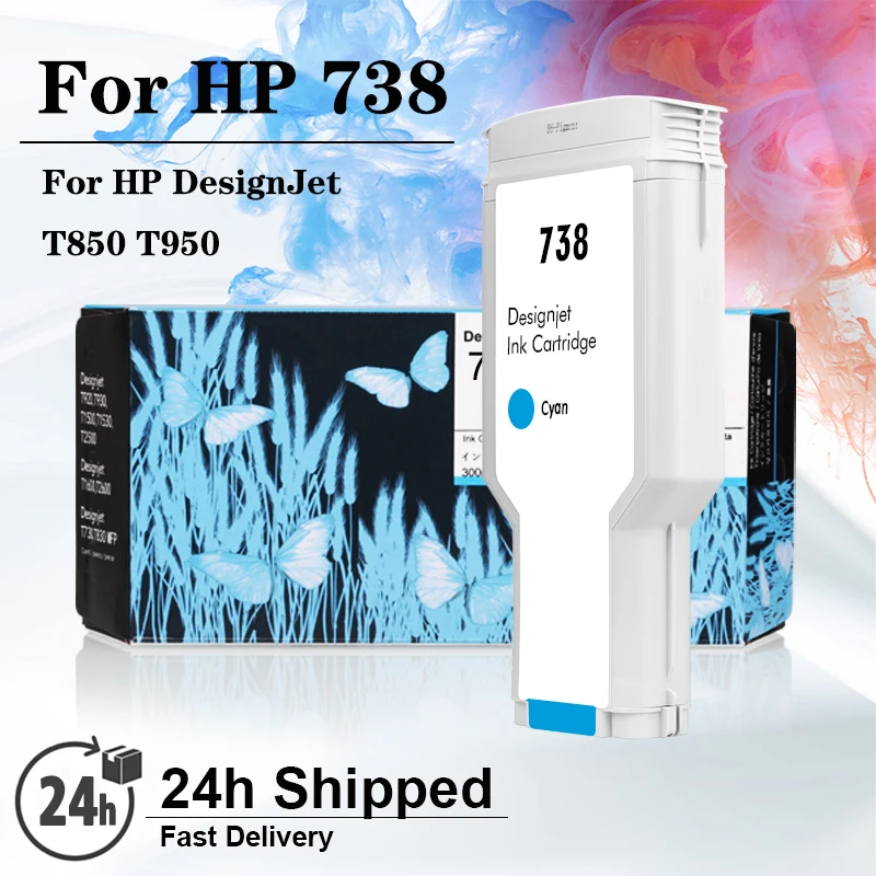 300 мл для HP 738 738XL картридж, совместимый с HP DesignJet T850 T950 с полнопигментными чернилами 498N8A 676M6A 676M7A 676M8A
300 мл для HP 738 738XL картридж, совместимый с HP DesignJet T850 T950 с полнопигментными чернилами 498N8A 676M6A 676M7A 676M8A