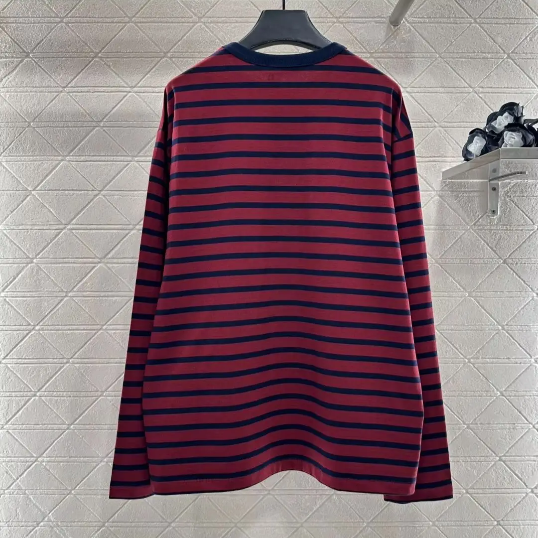 2025 Autumn And Winter Women's Clothing Striped Long Sleeve Cotton Material Red And Blue Stripes Arranged Hem Expansion
2025 Autumn And Winter Women's Clothing Striped Long Sleeve Cotton Material Red And Blue Stripes Arranged Hem Expansion