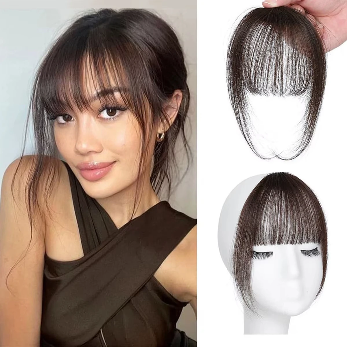 Women's Easy Care Clip-in Air Bangs Synthetic Fringe Hairpiece Invisible Chemical Fiber for Daily Wear
Women's Easy Care Clip-in Air Bangs Synthetic Fringe Hairpiece Invisible Chemical Fiber for Daily Wear