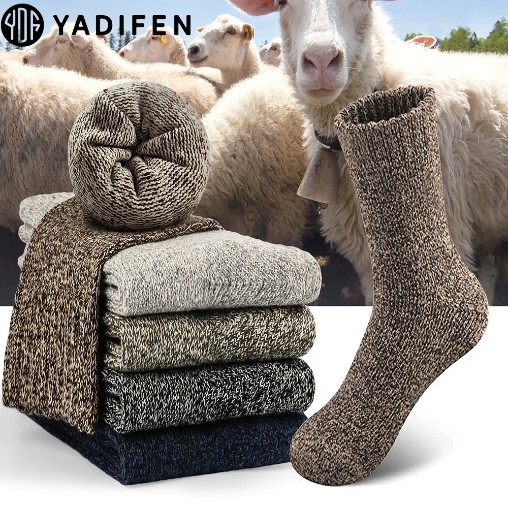 5Pair Winter Men's Merino Wool Socks Super Thick Warm High Quality Retro Snow Casual Antifreeze Cashmere Socks Casual Crew Socks
5Pair Winter Men's Merino Wool Socks Super Thick Warm High Quality Retro Snow Casual Antifreeze Cashmere Socks Casual Crew Socks