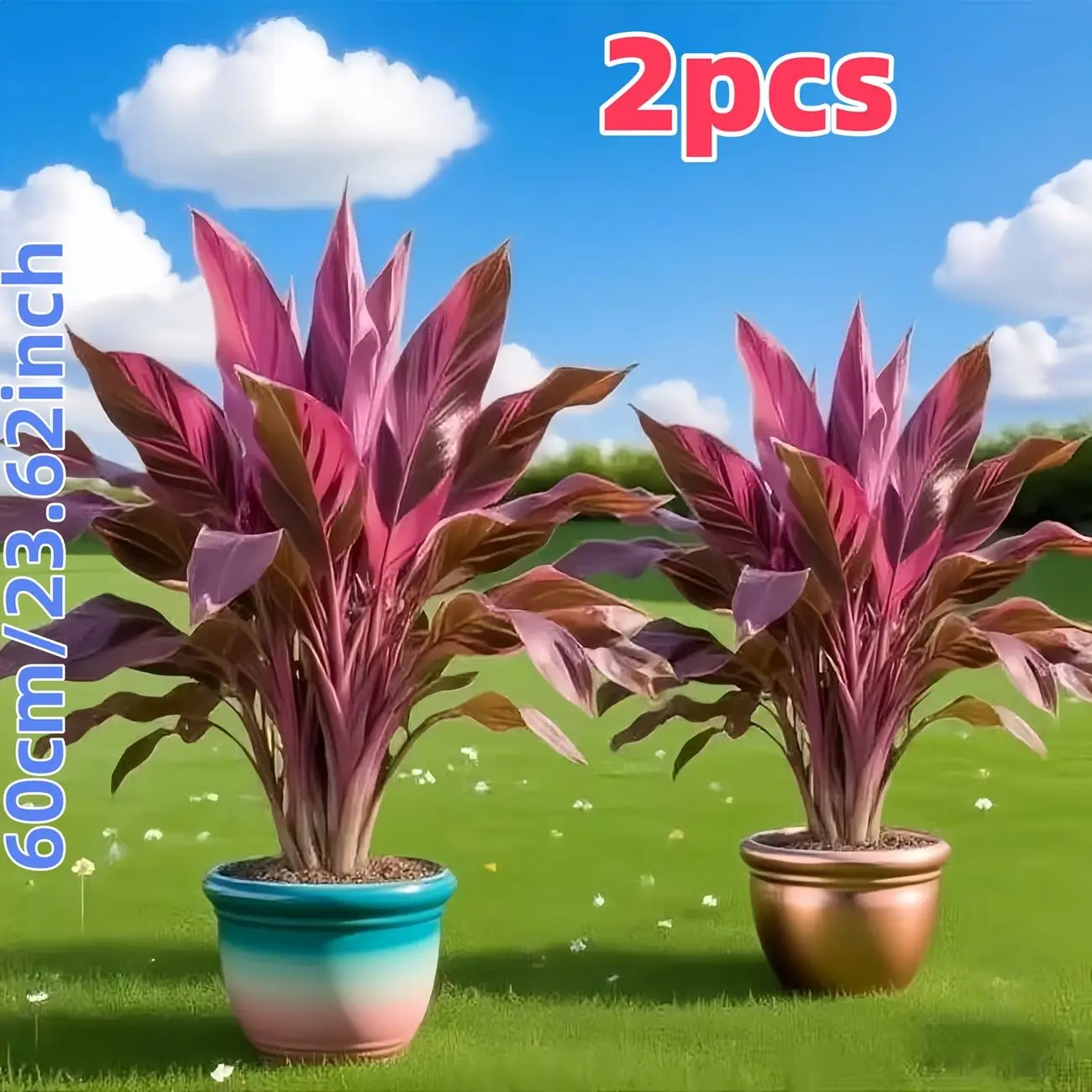 2Pcs 60cm Artificial Cordyline Fruticosa Plants, Faux Red Ti Leaves for Home Garden Porch Patio Indoor Outdoor Decor
2Pcs 60cm Artificial Cordyline Fruticosa Plants, Faux Red Ti Leaves for Home Garden Porch Patio Indoor Outdoor Decor